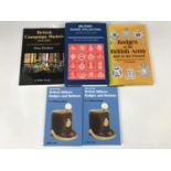 Five reference books on the subject of British military medals and badges including John Gaylor's