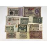 A quantity of Imperial and Weimar German / Austrian bank notes