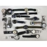 A quantity of 1960s and later wrist watches including Gillex, Sicura, Seiko and others
