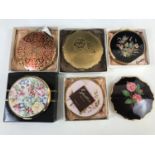Vintage Stratton powder compacts, five in their original cartons