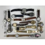 A quantity of largely late 20th Century wrist watches
