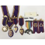 Masonic jewels including a Royal Ark Mariners breast jewel, and Independent Order of Oddfellows