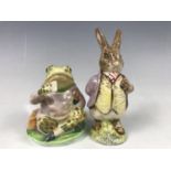 A Royal Albert Mr Benjamin Bunny figurine together with a Beswick Mr Jeremy Fisher figurine