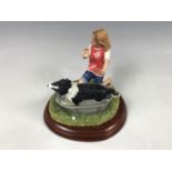 A boxed Border Fine Arts boxed figurine, Young Farmers series, Dog Bath, A5029