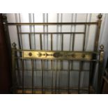 A late Victorian / Edwardian brass double bed stead