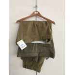Two pairs of gentlemen's Barbour Double Twist Breeks, in Brown, size W38, and Lt Brown, new with