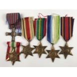 A number of Second World War campaign medals and a Monte Cassino cross