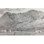 Alfred Wainwright MBE (1907-1991) Sgurr na Banachdich, pen and ink drawing, depicting rolling