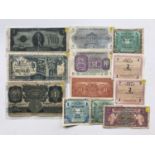 A quantity of Second World War military banknotes