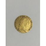 A George III 1791 gold 'spade' guinea coin