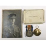 A British War and Victory Medal pair to Lieutenant H Griffiths, Royal Sussex Regiment together