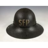 A Second World War Civil Defense Street Fire Party / Fire Watcher's helmet