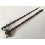 A late 19th / early 20th Century Artillery officer's sword by Wilkinson, the blade numbered 3307 and