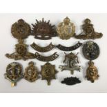 A quantity of Great War British and Commonwealth cap and other badges