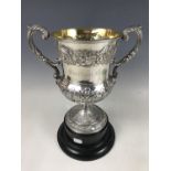 A George III parcel-gilt silver trophy cup associated with the Border Hound Trail of Cumberland,