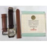 An Omega gold plated wristwatch, model BK14714 from the 1960 International Collection, having