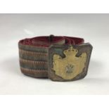 An early 20th Century Serbian officer's full dress waist belt