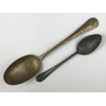 A German Third Reich Luftwaffe mess table spoon and a similar tea spoon