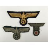 Three German Third Reich Wehrmacht national emblems