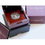 An Elizabeth II 2015 gold proof half sovereign, in Royal Mint presentation box