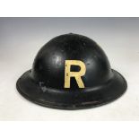 A Second World War Civil Defense Rescue / Repair steel helmet