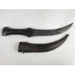 An antique North African horn-handled dagger, 29 cm