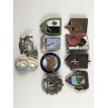 A number of French enamelled regimental and other badges