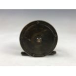 [ Fishing ] A Hardy Brothers Ltd Hercules reel, 2 3/4" drum, 'Hercules Metal' with ivorine handle,