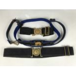 Three various Imperial Japanese sword / dress waist belts