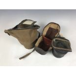 Two Second World War General Service Respirators and two civilian gas masks in commercial cases