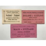 Three 1943 Tripoli Welfare Football Committee football match tickets