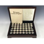 A cased set of Birmingham Mint The Ancient Counties of England limited edition silver collectors'