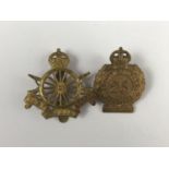 Cycle Corps and 25th County of London Cyclists cap badges