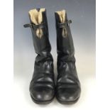 A pair of RAF 1936 Pattern flying boots, bearing internal Air Ministry embossed leather labels