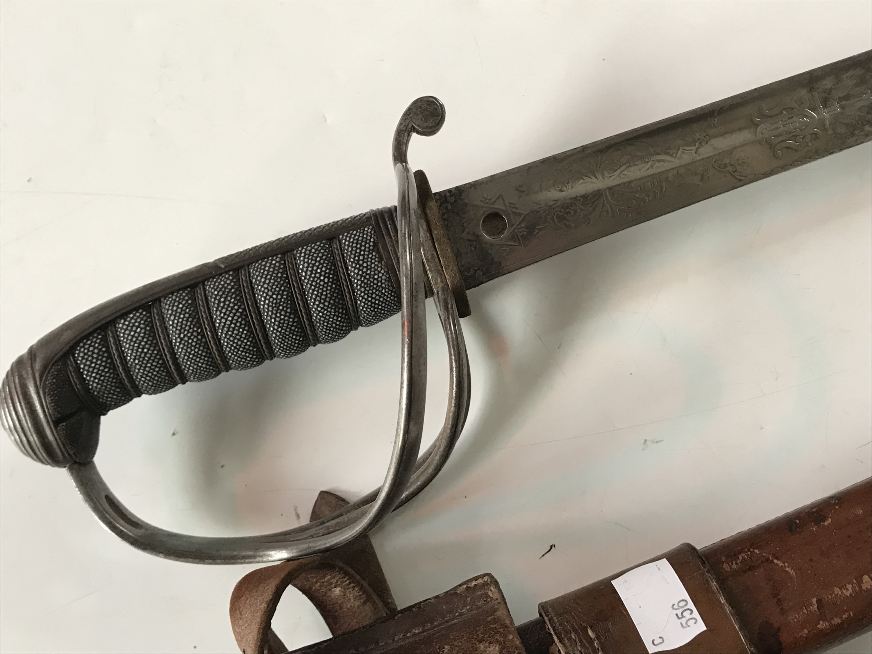 A late 19th / early 20th Century Artillery officer's sword by Wilkinson, the blade numbered 3307 and - Image 2 of 4