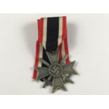 A German Third Reich War Merit Cross with swords, second class