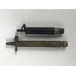 Two inert Second World War German ZZ35 and ZZ42 mine fuses
