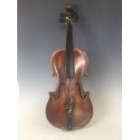 A 19th Century violin bearing the paper label for maker Gottlieb Glier, having a one-piece back, and