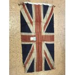 A Second World War cotton Union flag with note of provenance to No 15 ARP Post, Park Avenue,