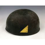 A 1955 British Army motorcyclist's helmet bearing a tactical / unit flash