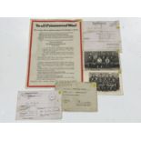A group of ephemera pertaining to British Prisoners of War in German camps