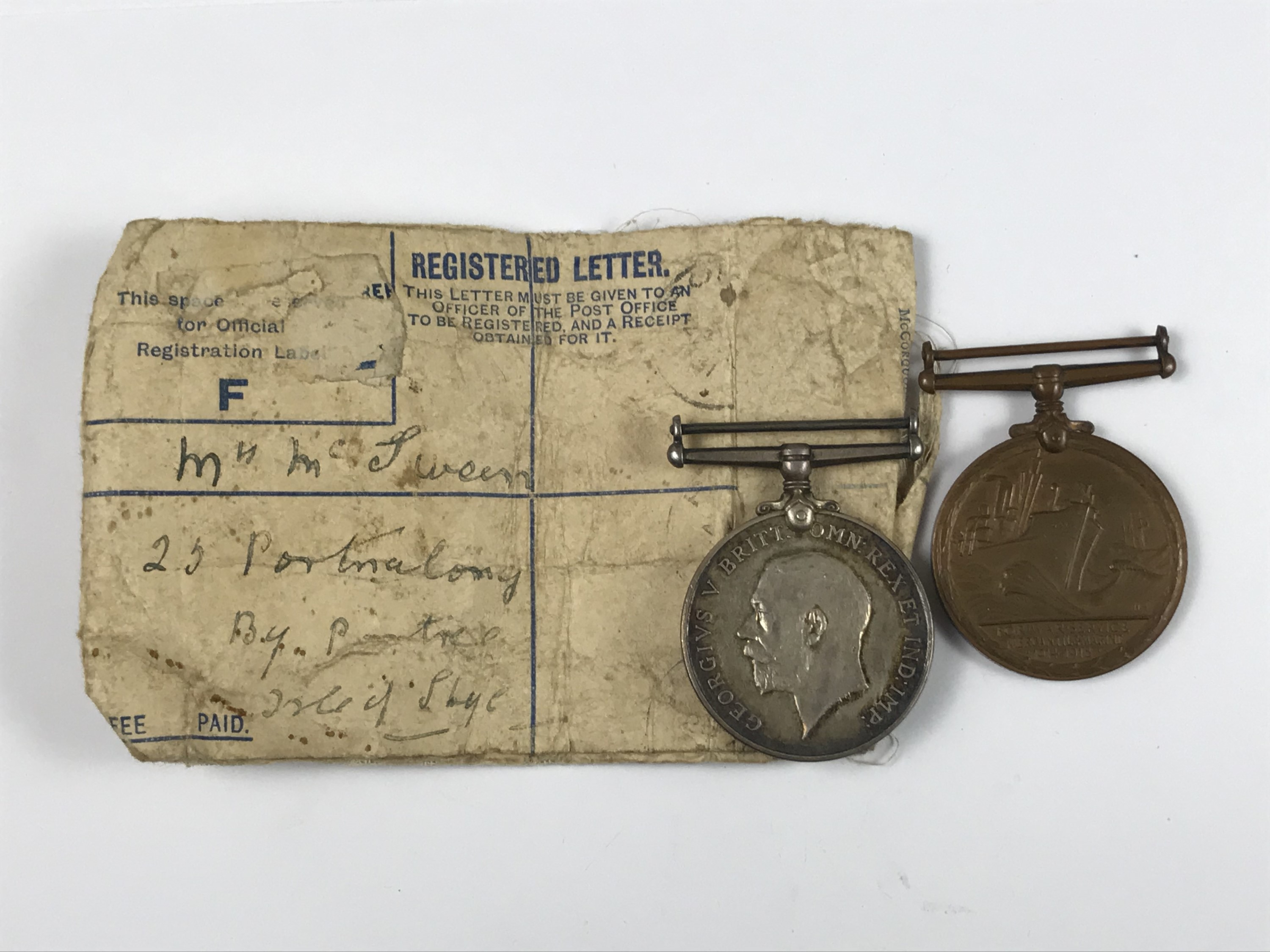 A British War and Mercantile Marine medals to Hector McSween