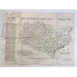 A map entitled "Where the Doodle Bugs Crashed in Kent", published by the Kent Messenger in 1944,