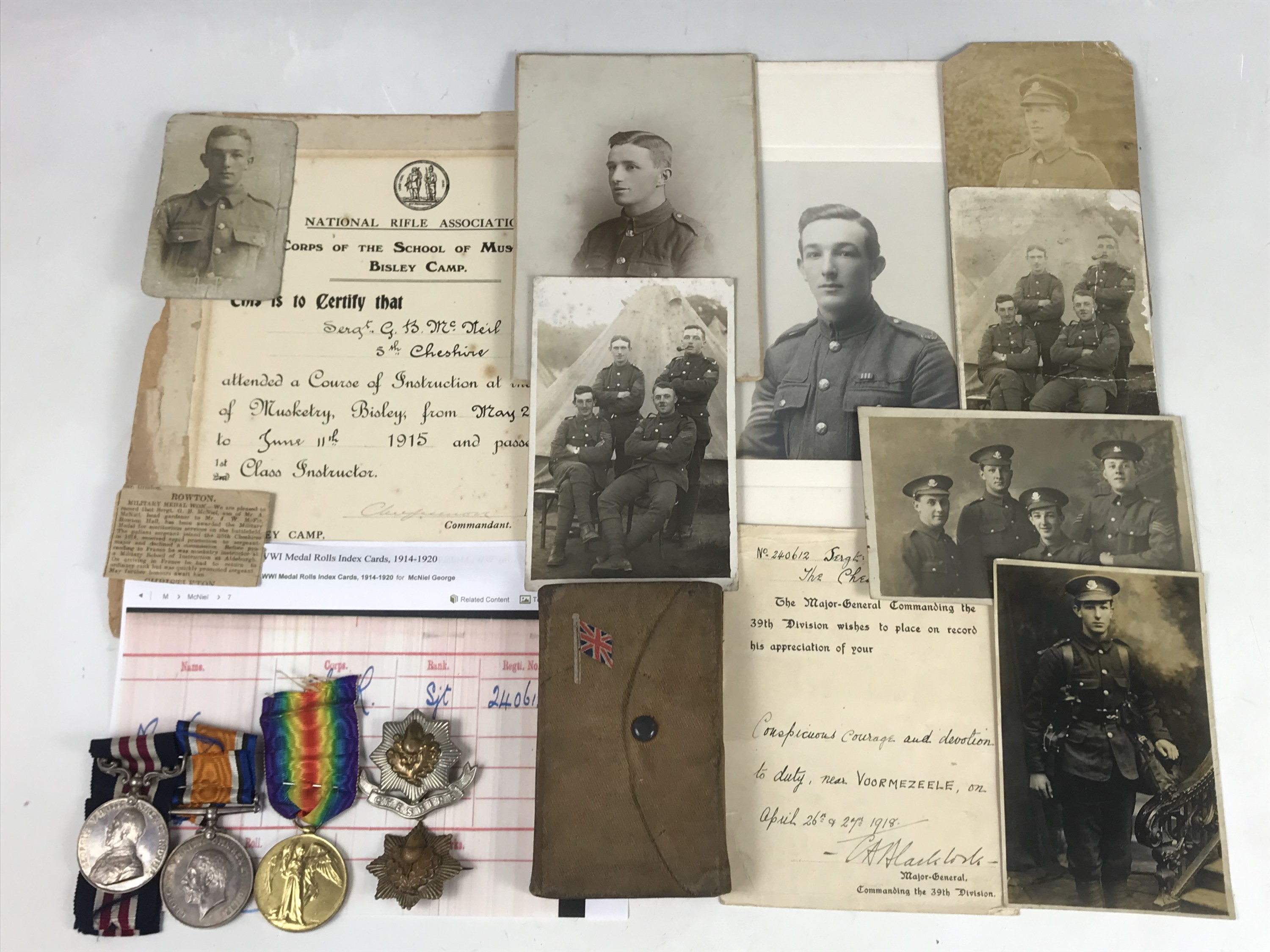 A Great War gallantry medal group comprising Military Medal, War and Victory medals to 240612 Sjt