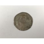 A Charles I hammered silver shilling coin, mint mark Triangle (1639-40)