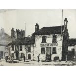 Dr Andrew J Caird (fl. 1926-1935) Two etchings depicting Carlisle views, including the old town hall