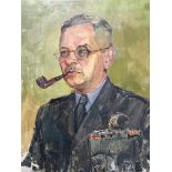 Kazimierz Kay-Skrzypecki (1909-1964) Portrait of a Second World War Free Polish Air Force pilot, oil