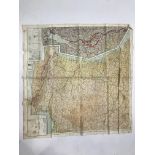 A Second World War silk escape map, 43 A/B, France, Belgium, Holland