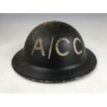 A Second World War Civil Defense Ambulance / Casualty Clearing helmet