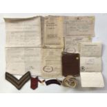 A Second World War British Prisoner of War document group, that of 901707 Gunner C Swann, Royal